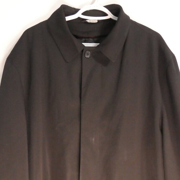 JONES NEW YORK | size 46 | Black Lined Button-Up Front Coat | Made In Canada - Picture 4 of 13